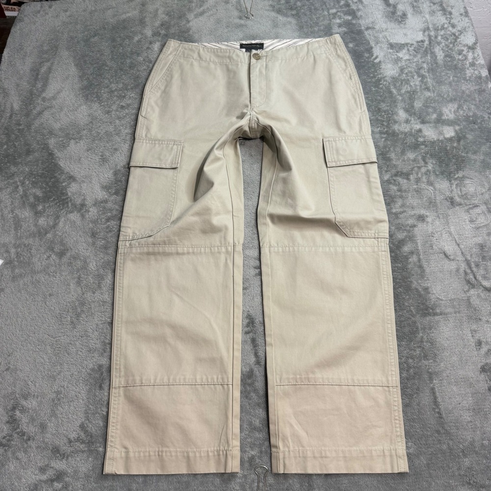 VTG 90s Banana Republic Low Rise Khaki Cotton Capri Cargo Pants Women Size 4
